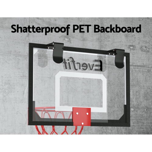 Everfit 23" Mini Basketball Hoop Backboard Door Wall Mounted Sports Kids Black - Image 5