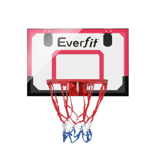 Everfit 23" Mini Basketball Hoop Backboard Door Wall Mounted Sports Kids Red - Image 3