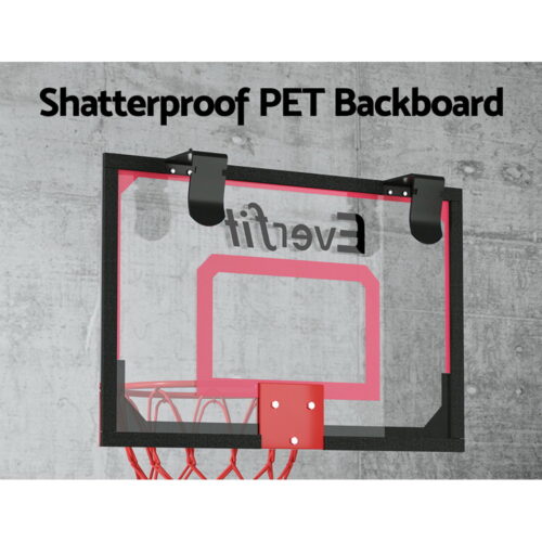 Everfit 23" Mini Basketball Hoop Backboard Door Wall Mounted Sports Kids Red - Image 5
