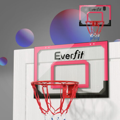 Everfit 23" Mini Basketball Hoop Backboard Door Wall Mounted Sports Kids Red - Image 7
