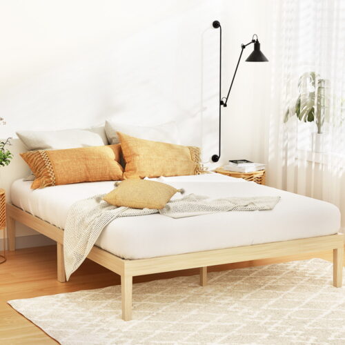 Artiss Bed Frame Queen Size Wooden Base Mattress Platform Timber Pine BRUNO - Image 7
