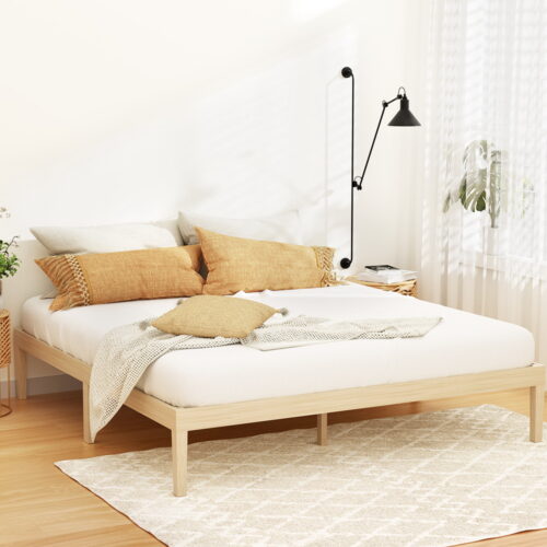 Artiss Bed Frame King Size Wooden Base Mattress Platform Timber Pine BRUNO - Image 7