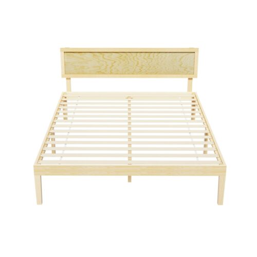 Artiss Bed Frame Double Size Wooden Base Mattress Platform Timber Pine YUMI - Image 3