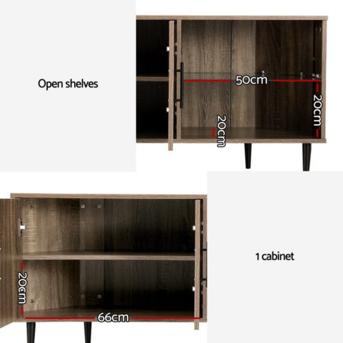 Artiss Corner Entertainment Unit Stand TV Cabinet Open Storage Shelf 120CM - Image 7
