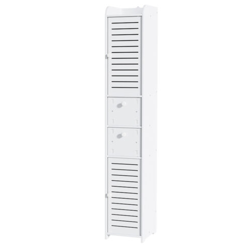 Artiss Bathroom Toilet Storage Cabinet Laundry Tallboy Cupboard Slim Corner - Image 3