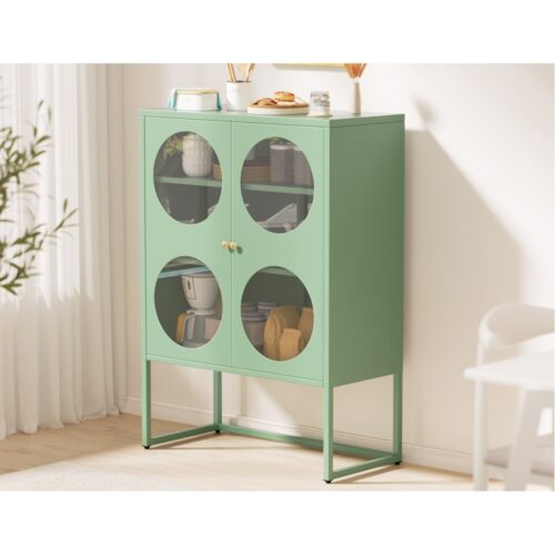 Artiss Buffet Sideboard Metal Cabinet - ELLA Green - Image 6