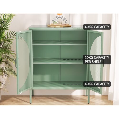 Artiss Buffet Sideboard Metal Cabinet - ELSA Green - Image 7