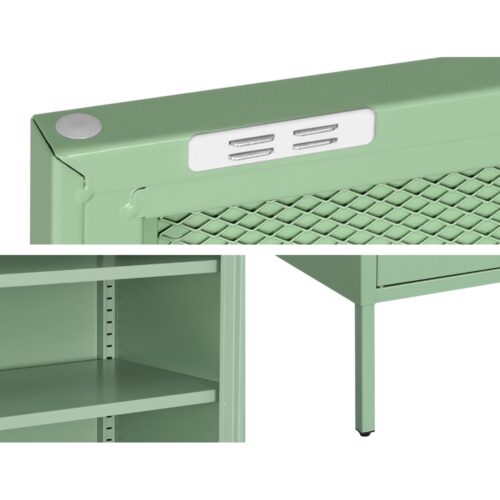 Artiss Buffet Sideboard Metal Cabinet - ELSA Green - Image 8