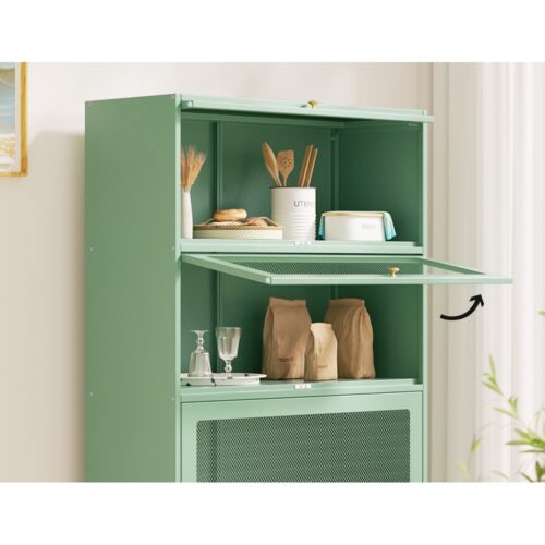 Artiss Buffet Sideboard Metal Cabinet - ELIA Green - Image 6
