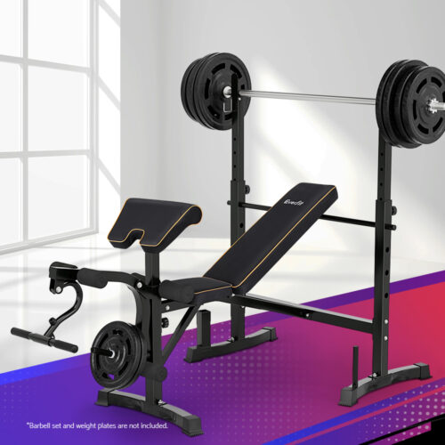 Everfit Weight Bench 10 in 1 Bench Press Home Gym Station 330kg Capacity - Image 7