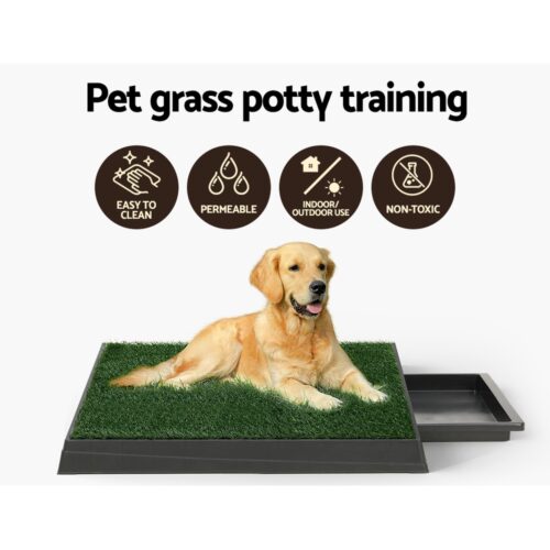 i.Pet Pet Training Pad Dog Potty Toilet Large Loo Portable With Tray Grass Mat - Image 5