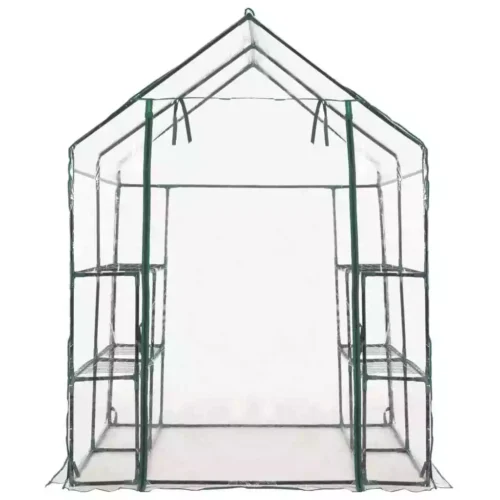 Greenhouse with 8 Shelves 143x143x195cm - Image 7