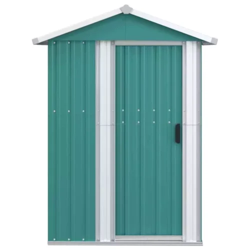 Garden Shed Green 126x97.5x177cm Galvanised Steel - Image 5