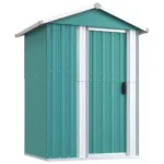 Garden Shed Green 126x97.5x177cm Galvanised Steel