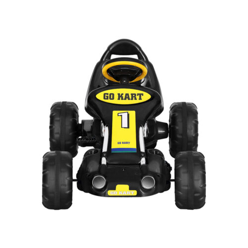 Rigo Kids Pedal Go Kart Ride On Toys Racing Car Plastic Tyre Black - Image 3