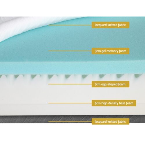 Giselle Bedding Memory Foam Mattress Bed Cool Gel Non Spring 15cm Queen - Image 5