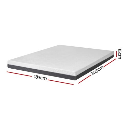 Giselle Bedding Memory Foam Mattress Bed Cool Gel Non Spring 15cm King - Image 2