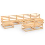 9-Piece Garden Lounge Set Pine Wood  Outdoor Patio Furniture