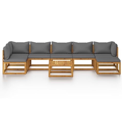 8-Piece Garden Lounge Set with Cushion Acacia Wood Timber Outdoor Patio Furniture - Image 3