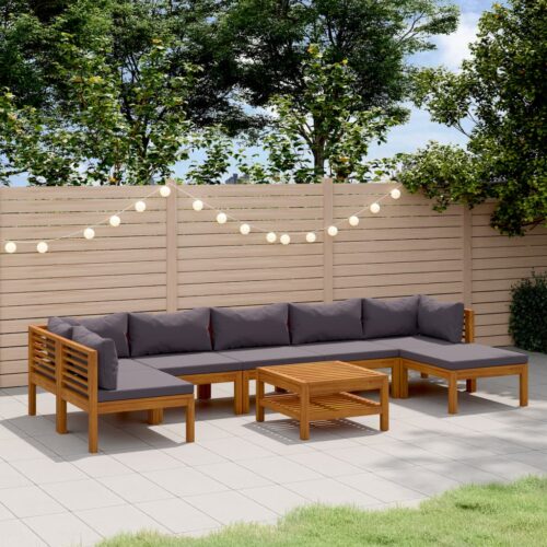 8-Piece Garden Lounge Set with Cushion Acacia Wood Timber Outdoor Patio Furniture - Image 2