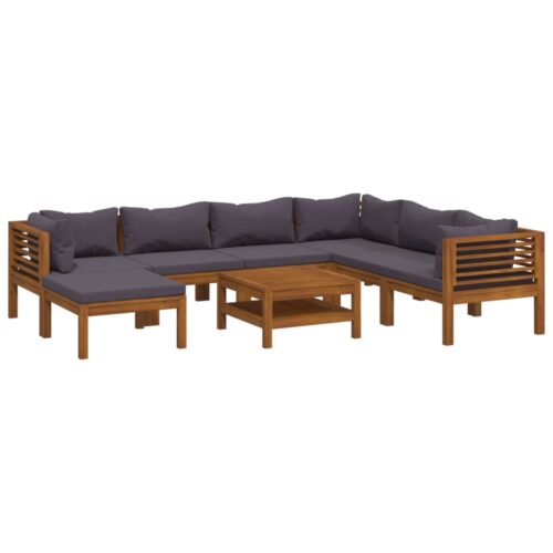 8-Piece Garden Lounge Set with Cushion Acacia Wood Timber Outdoor Patio Furniture