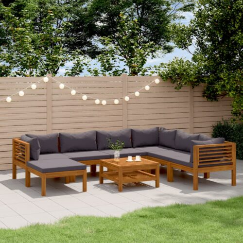 8-Piece Garden Lounge Set with Cushion Acacia Wood Timber Outdoor Patio Furniture - Image 2