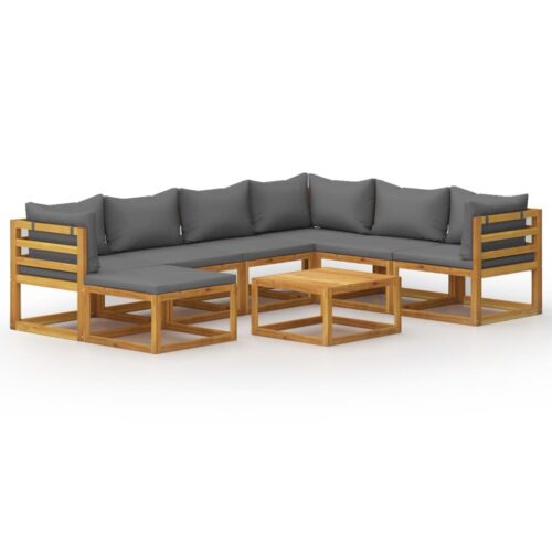 8-Piece Outdoor Sofa Set Garden Patio Lounge Chairs Furniture Solid Acacia Wood