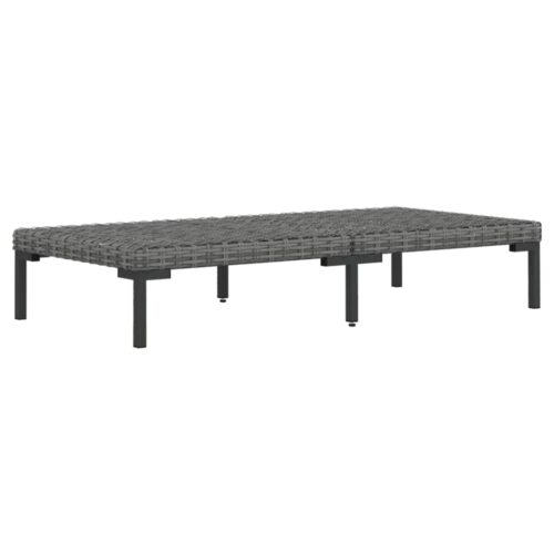 9-Piece Garden Lounge Set with Cushions Poly Rattan Wicker Outdoor Patio Furniture Dark Grey - Image 7