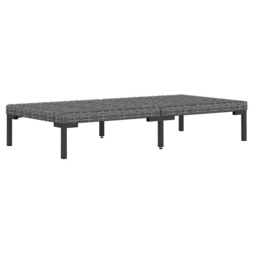 9-Piece Garden Lounge Set with Cushions Poly Rattan Wicker Outdoor Patio Furniture Dark Grey - Image 5