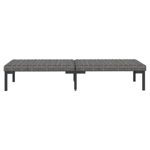 9-Piece Garden Lounge Set with Cushions Poly Rattan Wicker Outdoor Patio Furniture Dark Grey - Image 6