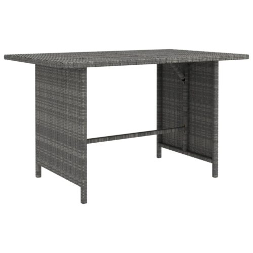 9-Piece Garden Lounge Set with Cushions Poly Rattan Wicker Outdoor Patio Furniture Grey - Image 3