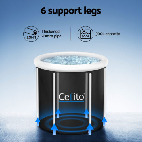 Weisshorn Portable Ice Bath Tub 75X75CM Inflatable Folding Bathtub Spa Massage - Image 5