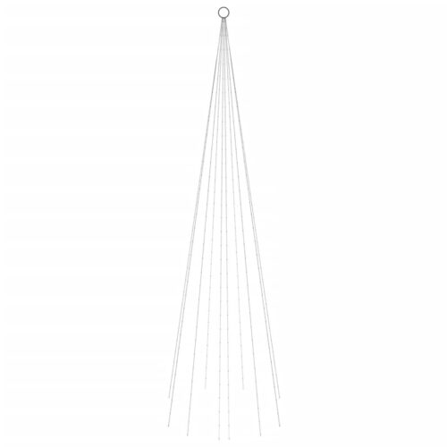Christmas Tree on Flagpole Cold white 310 LEDs 300cm - Image 3