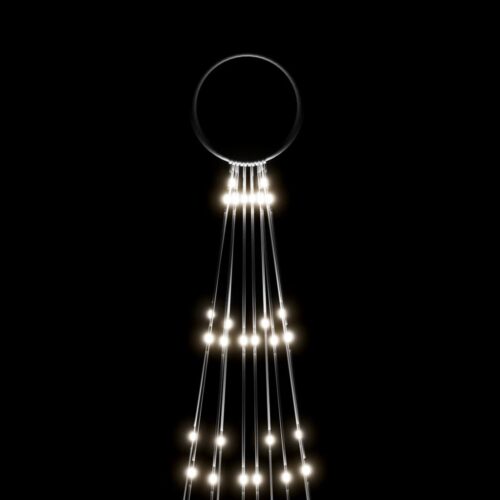 Christmas Tree on Flagpole Cold white 310 LEDs 300cm - Image 5