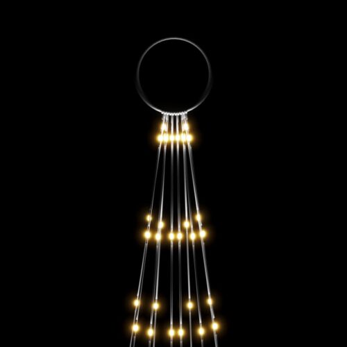 Christmas Tree on Flagpole Warm White 310 LEDs 300cm - Image 5
