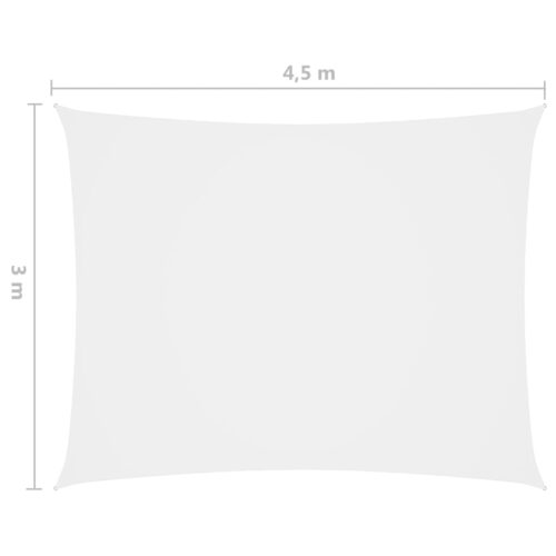 Sunshade Sail Oxford Fabric Rectangular 3x4.5m White - Image 6