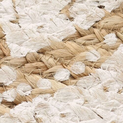 Area Rug Braided Jute Printed 120cm Round - Image 5