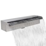Rectangular Waterfall Pool Fountain Stainless Steel 45cm
