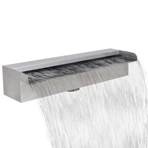 Rectangular Waterfall Pool Fountain Stainless Steel 45cm
