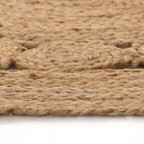 Area Rug Braided Design Jute 120cm Round - Image 3