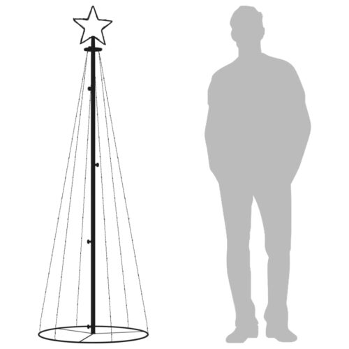 Christmas Cone Tree Cold White 108 LEDs 70x180cm - Image 9