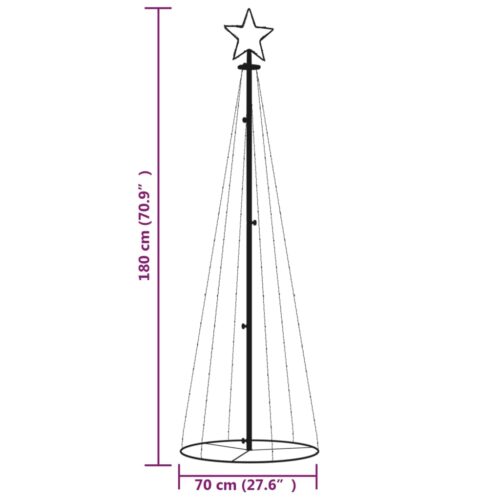 Christmas Cone Tree Cold White 108 LEDs 70x180cm - Image 10