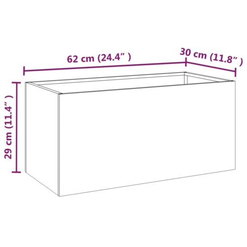Planter 62x30x29cm Corten Steel - Image 8