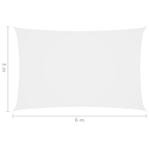 Sunshade Sail Oxford Fabric Rectangular 3x6m White - Image 6