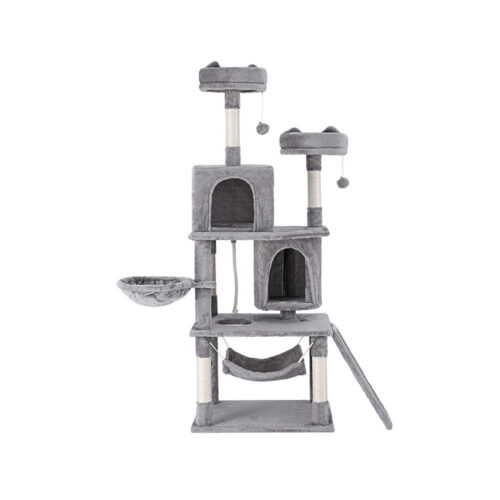 i.Pet Cat Tree Tower Scratching Post Scratcher 161cm Condo House Trees Grey - Image 3