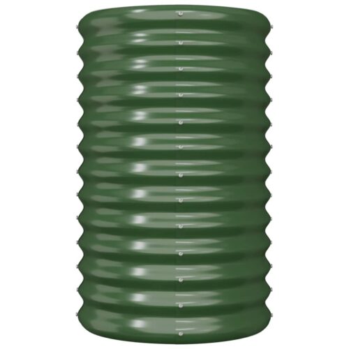 Garden Planter Powder-coated Steel 40x40x68cm Green - Image 3
