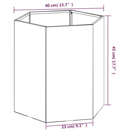 Planter Rusty 40x40x45cm Corten Steel - Image 8