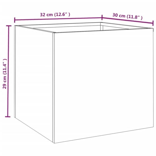 Planters 2pcs 32x30x29cm Corten Steel - Image 9