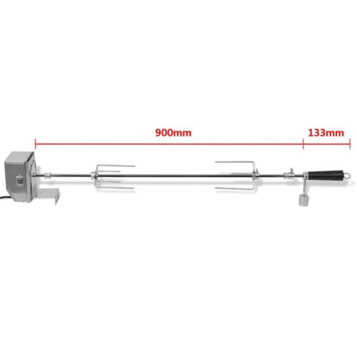 BBQ Rotisserie Spit with Professional Motor Steel 900 mm - Image 7
