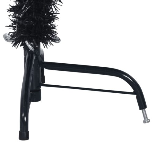 Artificial Half Christmas Tree with Stand Black 150cm PVC - Image 7
